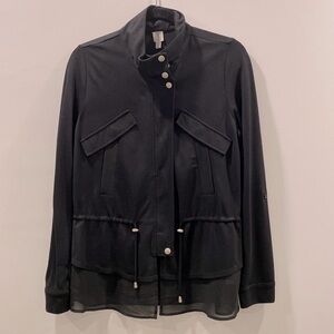 Tristan | Black Lightweight Spring Jacket | Size Small